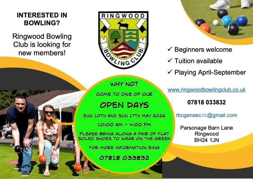 Home Menu Flyer 2026 with Open Days