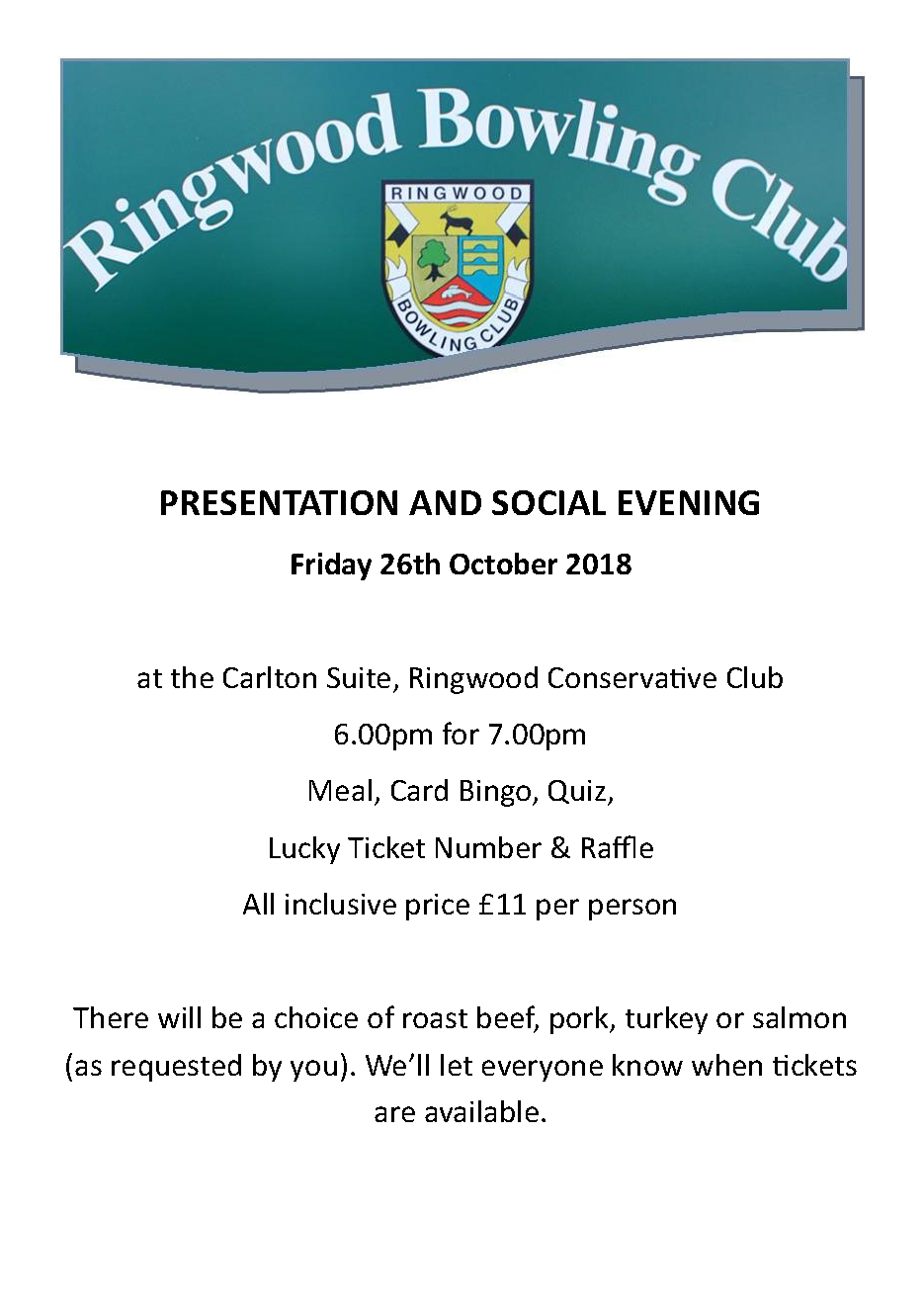 Presentation Night poster 2018